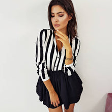 GA@2019 New Blouse Women Casual Striped Top Shirt Fashion Ladies Loose Tops And Blouses