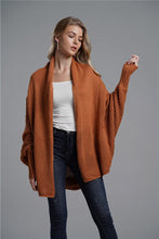 Fitshinling Oversized sweater cardigan female clothes patchwork batwing sleeve long cardigans women winter jacket coat big sizes