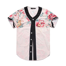 Hombres botones Homme 3D camisa Streetwear camisetas Hip Hop Bel Air 23-fresco Príncipe frío flor personalizada Jersey de béisbol
