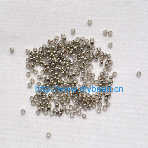 500pcs/lot jewelry findings and components 2MM Ball Plunger metal Accessory Smooth Ball Crimps Beads