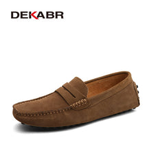 DEKABR Brand Fashion Summer Style Soft Moccasins Men Loafers High Quality Genuine Leather Shoes Men Flats Gommino Driving Shoes