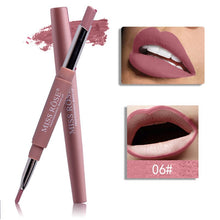La srta. ROSE 2 en 1 FIESTA DE LA REINA Color Nude maquillaje trazador de líneas del labio impermeable duradera lápiz de labio cosmético Dropshipping. exclusivo. TSLM2