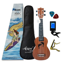 Aiersi marca 21 pulgadas de caoba Soprano ukelele Hawaiano guitarra ukelele