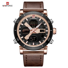 Reloj de cuero de marca NAVIFORCE Para Hombre reloj de pulsera de cuarzo de alta calidad resistente al agua reloj Para Hombre