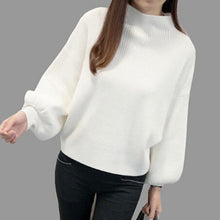 2018 Women Sweater Clothes New Fashion Korean Autumn Lantern Sleeve Half Turtleneck Lady Female Tops New