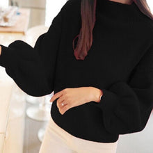 2018 Women Sweater Clothes New Fashion Korean Autumn Lantern Sleeve Half Turtleneck Lady Female Tops New