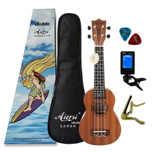 Aiersi marca 21 pulgadas de caoba Soprano ukelele Hawaiano guitarra ukelele