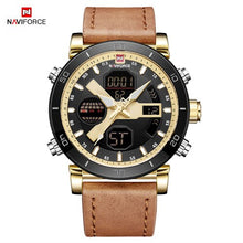 Reloj de cuero de marca NAVIFORCE Para Hombre reloj de pulsera de cuarzo de alta calidad resistente al agua reloj Para Hombre