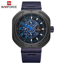 NAVIFORCE reloj 2018 hombres reloj hombres cuero fecha relojes de cuarzo marca de lujo impermeable deporte reloj Relogio Masculino