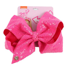 8" Sequin Rainbow JoJo siwa Bow With Hair Clip For Girls Kids Handmade Boutique Knot Jumbo Hair Bow Hairgrips Hair Accessories