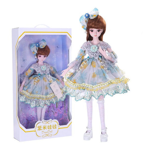 Demi Doll 19 Joints Doll 60cm Girl Toy Simulation Wedding Dress Princess Doll Set Gift Play House Interaction Toy Birthday Gift (Pandora)