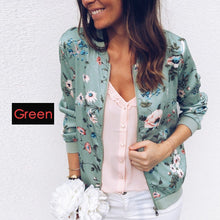 Moda bombardeiro jaqueta femal Mulheres floral Manga Longa casaco Outwear Casual Tops feminino kimono bombardeiro básico femal jaqueta floral