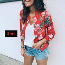 Moda bombardeiro jaqueta femal Mulheres floral Manga Longa casaco Outwear Casual Tops feminino kimono bombardeiro básico femal jaqueta floral