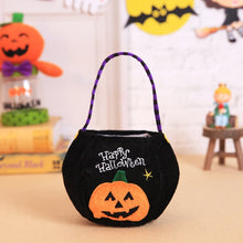 Halloween Loot Party Kids Pumpkin Trick Treat Tote Bags Children Candy Bag Halloween Candy Storage Bucket Portable Gift Basket