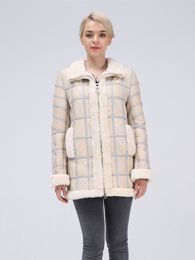 Chaqueta de piel de oveja esquilada un chaleco de mujer sección corta Chaleco de piel de oveja genuina abrigo de piel Real de lana caliente para mujer Otoño Invierno chaqueta