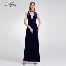 Moda vestido De terciopelo profundo cuello en V espagueti correas lado partido Maxi Vestido Mujer Sexy fiesta noche Club Vestidos De fiesta 2019
