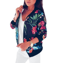 Moda bombardeiro jaqueta femal Mulheres floral Manga Longa casaco Outwear Casual Tops feminino kimono bombardeiro básico femal jaqueta floral