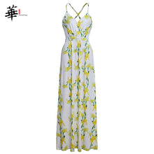 Multicolor Tropical Jungle Leaf Boho Long Dress Sling Cross Back Women V neck 2019 Party Night Elegant Sexy Maxi Summer Dresses