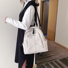 2020 spring new soft leather ladies backpack brand luxury designer large capacity casual travel bag white main sac a dos femme