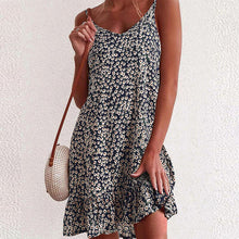 Sundress 2020 Summer V Neck Ruffle Spaghetti Strap Dress Women Backless Elegant Party Dress Solid Casual Beach Dresses Vestidos