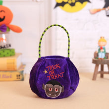 Halloween Loot Party Kids Pumpkin Trick Treat Tote Bags Children Candy Bag Halloween Candy Storage Bucket Portable Gift Basket