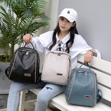 Women 's Backpack 2020 Spring New Fashion Wild Quality Soft Leather Leisure Travel Large Capacity Blue Color Bag Purse