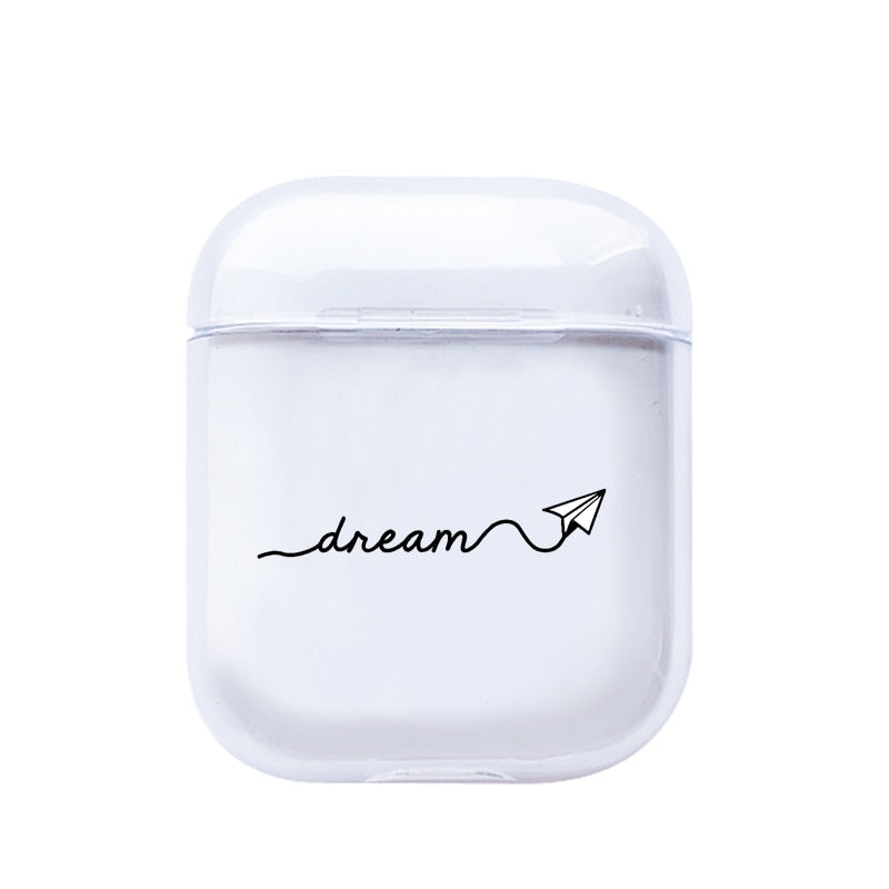 LAUGH LIFE Soft Earphone Case For Apple Airpods Case Cover Cute Map Trip Transparent Clear Luxury Earphone Case For Airpods Case