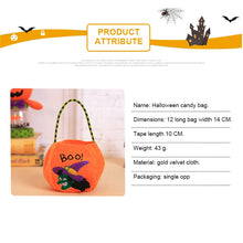 Halloween Loot Party Kids Pumpkin Trick Treat Tote Bags Children Candy Bag Halloween Candy Storage Bucket Portable Gift Basket