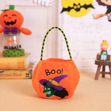 Halloween Loot Party Kids Pumpkin Trick Treat Tote Bags Children Candy Bag Halloween Candy Storage Bucket Portable Gift Basket