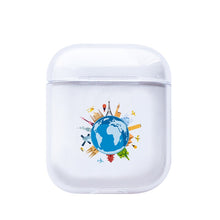 LAUGH LIFE Soft Earphone Case For Apple Airpods Case Cover Cute Map Trip Transparent Clear Luxury Earphone Case For Airpods Case