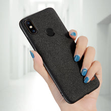 Bakeey Luxury Fabric Splice Soft Silicone Edge Shockproof Protective Case For Xiaomi Mi8 Mi 8 