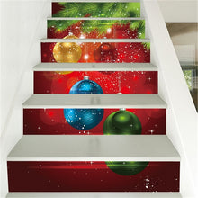 6pcs/set Waterproof PVC Stair Stickers Snowman Santa Claus Christmas Floor Stairway Stickers Christmas Decoration for Home