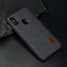 Bakeey Luxury Fabric Splice Soft Silicone Edge Shockproof Protective Case For Xiaomi Mi8 Mi 8 