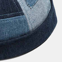 Collrown Men's Landlord Hat Summer Street Trends Melon Cap Denim Brimless Hats