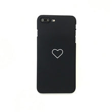 New Men Women Sweet Love Heart Couple Frosted Hard Back Cover Cute Protection Phone Case for IPhone X 6 6S 6Plus 6S Plus 7 7Plus