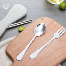 Stainless Steel Cutlery Set Flatware Set Chopsticks Fork Spoon Outdoor Travel Portable Three-piece