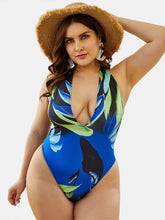 Women Halter Deep Necklines Backless High Waisted Swimwear