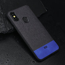 Bakeey Luxury Fabric Splice Soft Silicone Edge Shockproof Protective Case For Xiaomi Mi8 Mi 8 