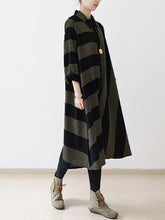 S-5XL Striped Shirt Dress