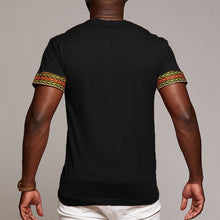 Mens African Ethnic Short Sleeve Top  Dashiki Style Printing Tops T Shirt Blouse