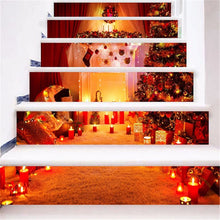 6pcs/set Waterproof PVC Stair Stickers Snowman Santa Claus Christmas Floor Stairway Stickers Christmas Decoration for Home