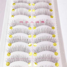 10 Pairs Natural Long Black Fake False Handmade Eyelashes Eye Lashes Makeup