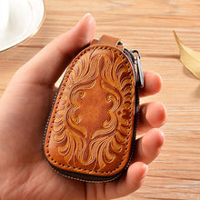 Men Women Retro Genuine Leather Car Key Holder Key Bag Keychain Wallet