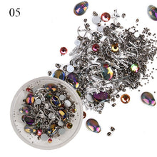 1 Box Mixed 3D Rhinestones Nail Art Decorations Crystal Gems Jewelry Gold AB Shiny Stones Charm Glass Manicure Accessories