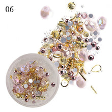 1 Box Mixed 3D Rhinestones Nail Art Decorations Crystal Gems Jewelry Gold AB Shiny Stones Charm Glass Manicure Accessories