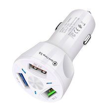 3 USB Car Charger Quick Charge 3.0 For Samsung S10 Xiaomi Car-Charger Fast Charging For iPhone 11 8 QC 3.0 Mobile Phone Chargers