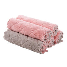 4pcs Kitchen cleaning rag absorbent and lint-free kitchen oil-free wipe table towel household dishwashing scouring pad