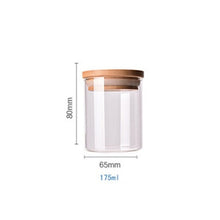 Food Container Bamboo Covered High Borosilicate Food Sealed Glass Tank Kitchen Miscellaneous Grain Storage Boxes