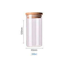 Food Container Bamboo Covered High Borosilicate Food Sealed Glass Tank Kitchen Miscellaneous Grain Storage Boxes