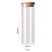 Food Container Bamboo Covered High Borosilicate Food Sealed Glass Tank Kitchen Miscellaneous Grain Storage Boxes